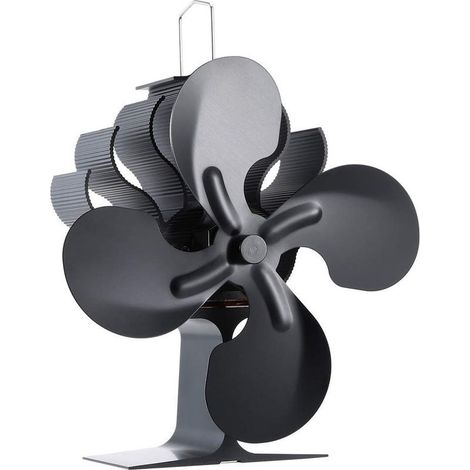 Cheminée Ventilateur de poêle à 4 pales Poêle à bois Ventilateur silencieux écologique Distribution de chaleur efficace pour la maison Ventilateur chaud (1/5)