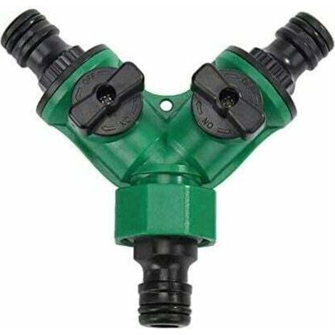 3/4"Y Distributeur 2 Voies pour Tuyaux d'arrosage, Répartiteur d'eau pour Tous Les Robinets, Universel, Réglable (1/5)