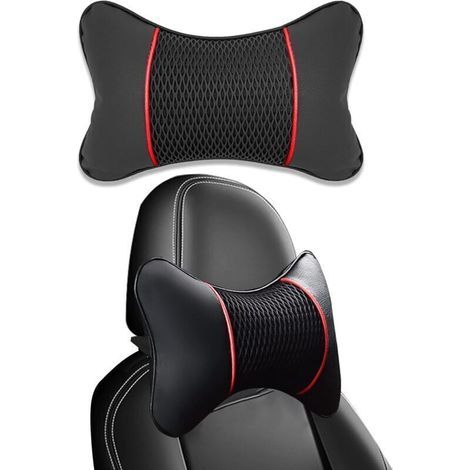 Coussin cervical pour voiture en similicuir PU avec mousse à mémoire de forme – 1 pièce, soutien optimal de la nuque et colonne cervicale