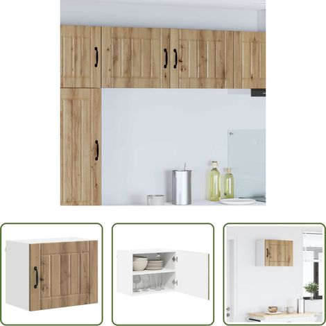 Küchenwandschrank -  Küchenschrank Artisan-Eiche 50 x 31 x 40 cm Holzwerkstoff (1/5)