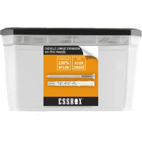 ESSBOX SCELL-IT Nylon-Dübel - Ø10 mm x 100 mm - Packung mit 50 Stück - EX-91013410100