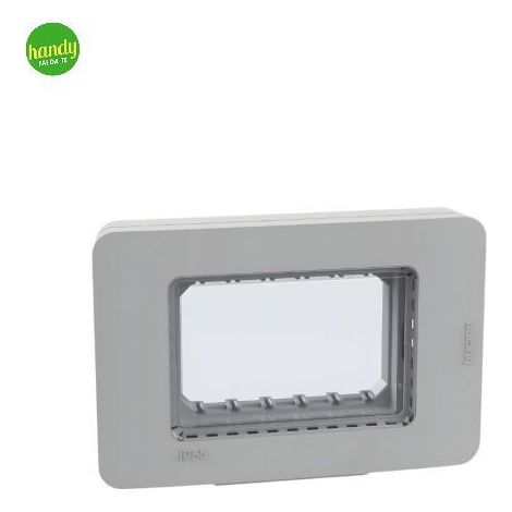 Placca MatixGO BTicino IP55 a 3 moduli grigio