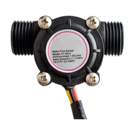 Compteur de débit d'eau 1-30L/min – Filetage G1/2 – Capteur pour chauffe-eau et machines à eau – Installation verticale