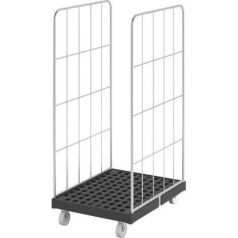 eurokraft basic, Roll-conteneur à grillage latéral, 2 côtés,