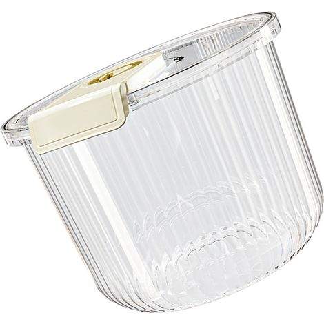 Boîte à riz transparente avec couvercle hermétique, récipient de stockage pour grains secs, farine et soja, cuisine et garde-manger, 7,5 kg, 27,5 x 21,5 x 20 cm (1/5)