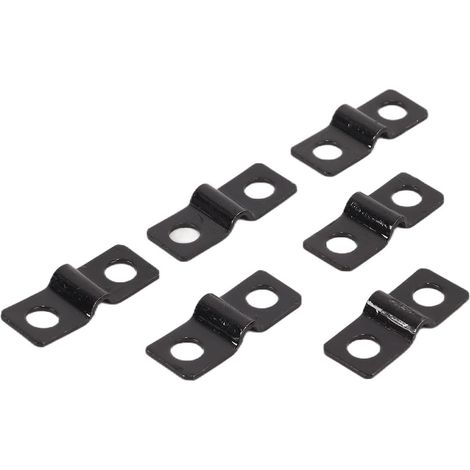 Lot de 100 colliers de serrage noirs à deux trous pour câbles en U – Fixation par vis de 3 mm de diamètre pour canalisations, câbles électriques et tuyaux vides (1/5)