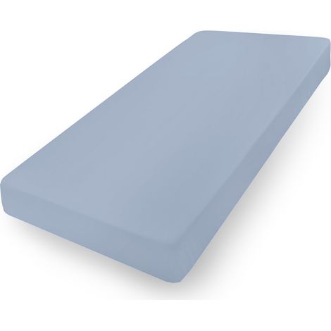 Sábana bajera ajustable de punto premium 130x190, 140x200x20, azul25 matex (1/5)