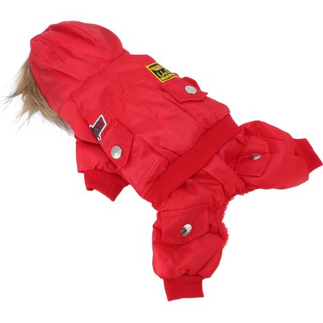 Manteaux d'hiver pour chiens, automne, en coton épais, doux et confortable, à capuche chaude pour chiens de petite et moyenne taille, chiots (XS). (1/5)