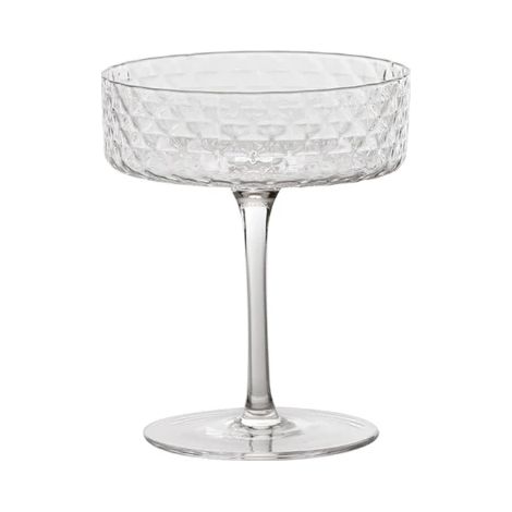Coppa - Set 4pz Calice 25 cl Bicchiere da Cocktail e Vini Aromatici, Vetro, Design Elegante - Zafferano Made in Italy