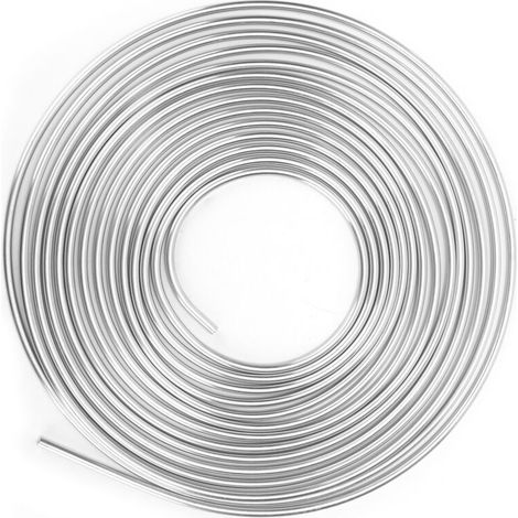 Brake hose, 3/16 in OD Corrosion-resistant nickel-plated copper brake line for hydraulic brake fuel system (B (silver)) (1/5)