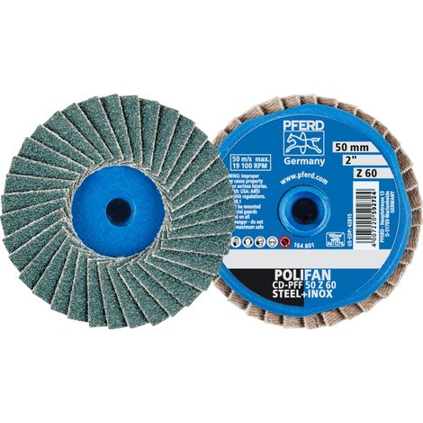 PFERD TOOLS COMBIDISC Zirkon Mini-POLIFAN CD Ø 50mm Z60 für gehärteten Stahl 10 Stk (1/5)