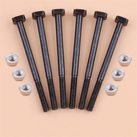 Kit de 6 vis pour silencieux, pour tronçonneuses Stihl 017, 018, MS170, MS180, 1123 148 1201 (1/5)