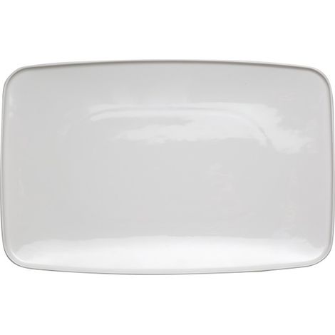 Vassoio rettangolare in Porcellana Bianco Touch me 37 x 24 x 2,5 cm (1/2)