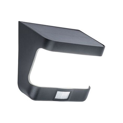 À ESSAYER - Lampe murale extérieure solaire à détecteur de mouvement PIR, noire, 8 W, 5 000 K, IP54, Lutec 6939101330 (1/3)
