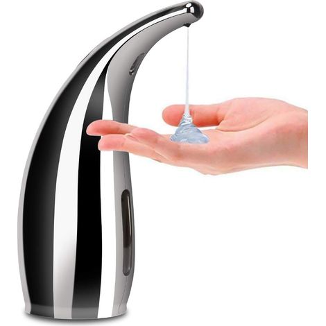 1 Distributeur de savon, capteur infrarouge, sans contact, réservoir 300 ml, pour salle de bain et cuisine (1/5)