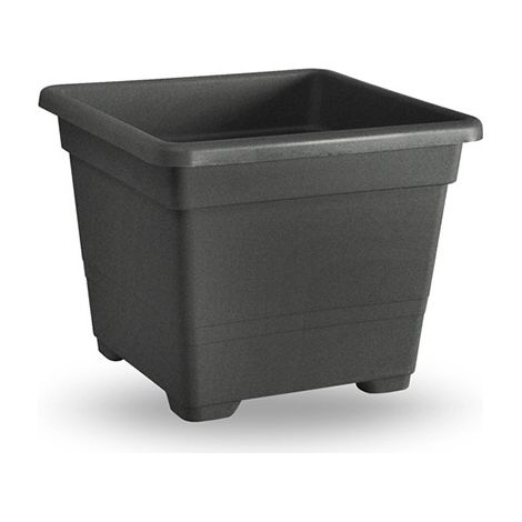 Vaso quadrato antracite 38x38x30 cm