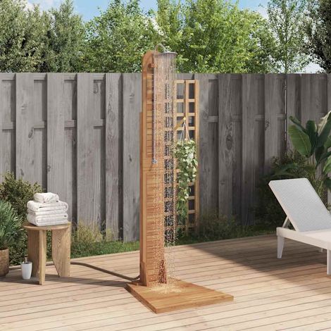 Gartendusche Massivholz Teak 70x75x204 cm (1/5)