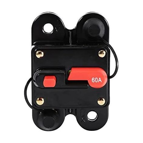 Disjoncteur Automatique Réinitialisable - 60 A - 12 V / 24 V - Pour Système Électrique Auto Marine Bateau - Protection Contre les Surintensités