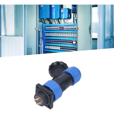 Prise et fiche aviation étanches IP68 à quatre trous SP20, bornes de connexion mâles et femelles multiconducteurs carrées à souder, 380 V, 4 conducteurs (1/5)
