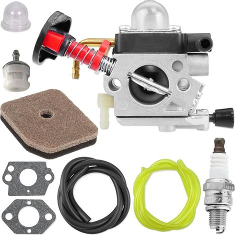 1 - Carburateur - Filtre à air - Bougie d'allumage - Pour taille-haies Stihl HS82 HS87 - Kit de remplacement complet - Métal - Couleur argent (1/5)