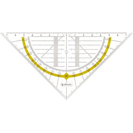 Équerre De Géométrie - 1 Pièce - Plastique Transparent - Hypoténuse 160 Mm - Graduation Noire - Pour École Et Bureau (1/4)