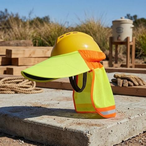 Complete sun visor set with double full-brimmed visor, breathable mesh flap and ice silk gaiters for outdoor work, gardening, fishing, hiking, cycling (1/5)