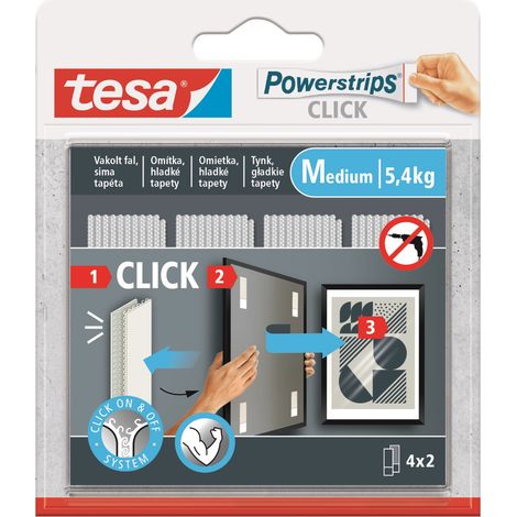 Velcro autoadhesivo TESA con pegamento para pegar fotos, 4 pares, talla M