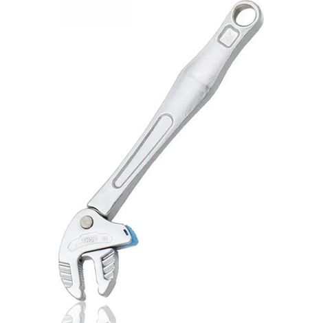 Clé à molette réglable argent - Cliquet adaptatif réparation auto plomberie (1/5)