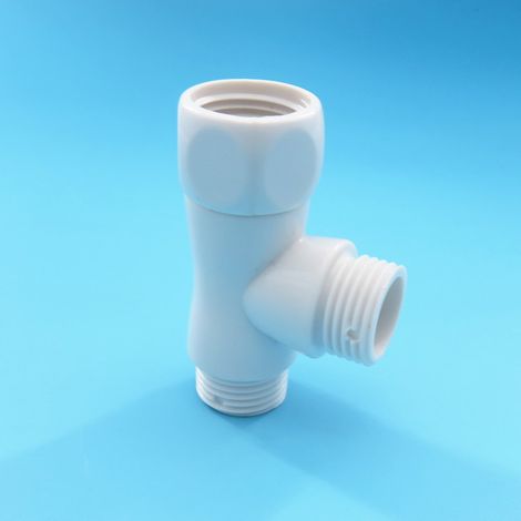 Robinet d'angle en plastique, robinet d'arrêt droit en POM renforcé, robinet d'eau chaude et froide, robinet de chasse d'eau à 4 points, robinet d'arrivée d'eau pour chauffe-eau (1/5)
