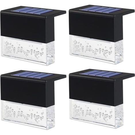 Lampes solaires de jardin, lampes murales solaires étanches, lampe solaire de terrasse à LED, lampe de sol d'escalier, lampe de clôture de jardin, lampe solaire à LED (1/5)