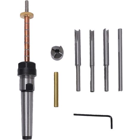 Kit de coupe-crayon, système de fraise, mandrin tournant, arbres pilotes, tête de coupe, adaptateur de manchon, clé hexagonale (1/5)