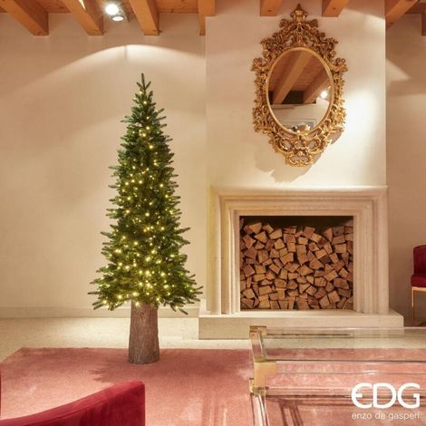 EDGEnzo De Gasperi Albero di Natale Pino Slim H 180 Cm 360 Miniled D 71 Cm Uso Interno Verde (1/5)