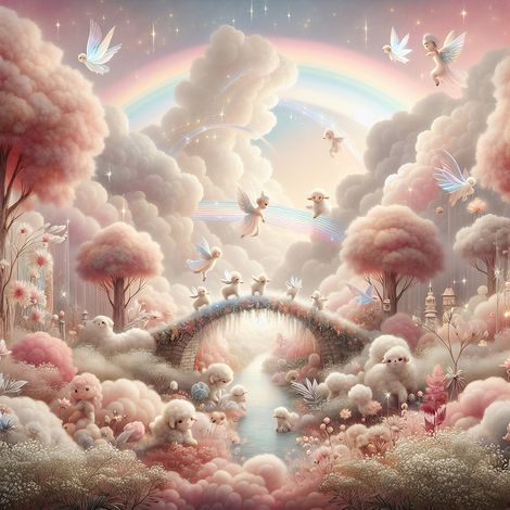 Papier peint panoramique Enfants - Féerique - 130 cm x 130 cm