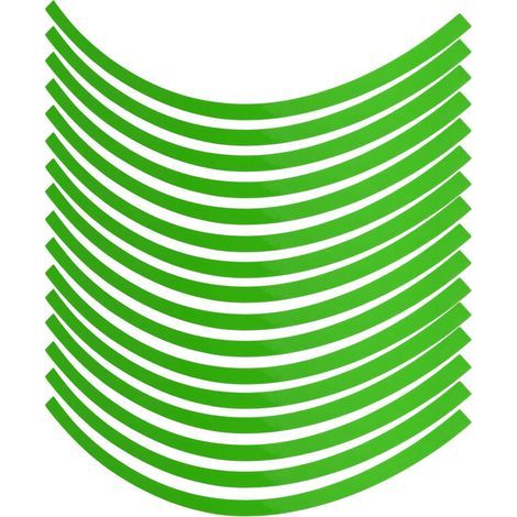 Bande Réfléchissante Pour Jante - 34 x 1 cm - Universelle Voiture Moto Vélo 16-19 Pouces - Vert Fluorescent - 16 Pièces (1/5)