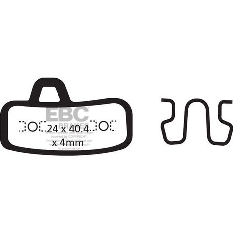 CFA494HH - Pastillas de freno sinterizadas para bicicleta EBC Brakes (1/2)