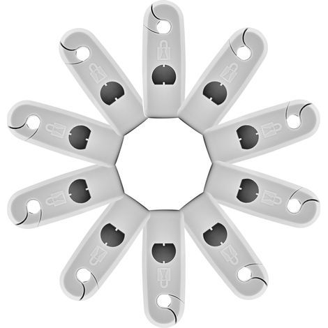 EAS-Ladehaken-Verriegelungssystem, Diebstahlsicherung, Frachtsicherung (weiß), 10 Stück (1/5)