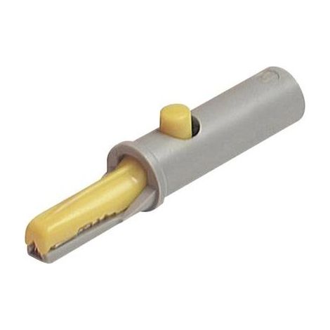 SKS Hirschmann Pinza cocodrilo 6 A amarilla compacta