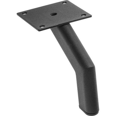 Piede Fisso DESIGN Moderno in Acciaio Nero Goffrato/Satinato h. 120 mm.