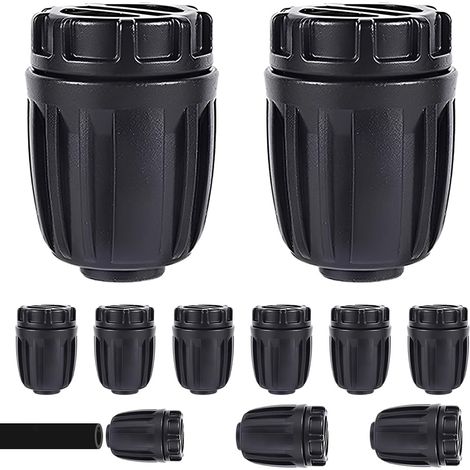 10 Pièces Raccords D'irrigation Goutte à Goutte Kit de robinets d'irrigation pour tuyaux d'arrosage de 1/2" pour tuyaux d'irrigation Raccord pour système d'irrigation pour Système d'Arrosage Jardin (1/5)