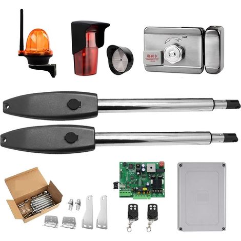 Kit d'ouvre-portes automatiques Kit d'ouvre-porte automatique opérateur de porte Double robuste for portes battantes doubles jusqu'à 16 pieds ou 880 lb moteur à courant alternatif pour accessoires de (1/5)
