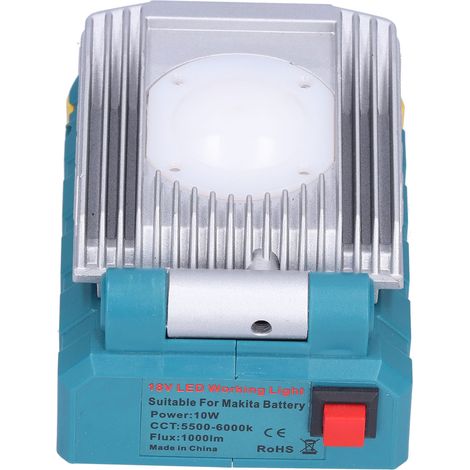 Lampe de chantier LED rechargeable 10W pour batteries Milwaukee 14V/18V, éclairage puissant et portable. (1/5)