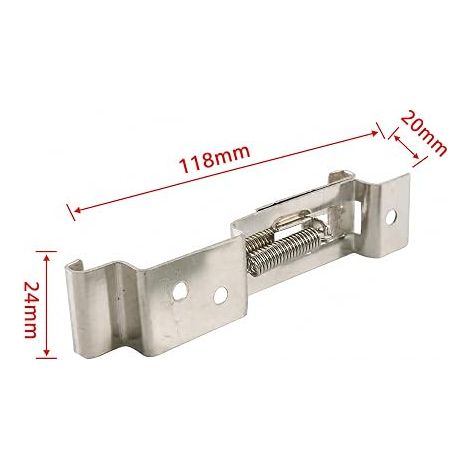 Supports universels pour plaques d’immatriculation de remorque de 118 x 24 mm (1/4)