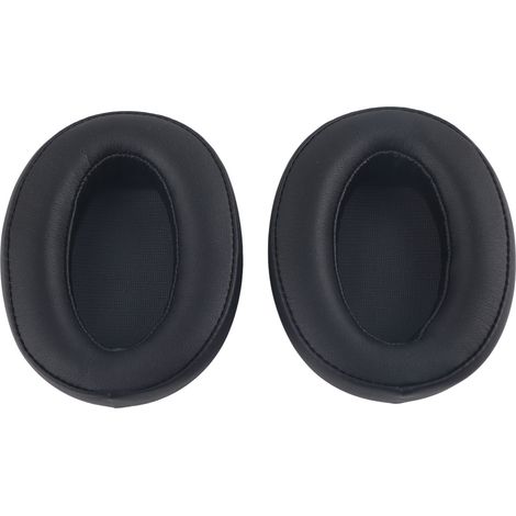 Coussinets d'oreilles de remplacement en cuir protéiné doux et mousse à mémoire pour casque WHH910N (Noir) (1/5)