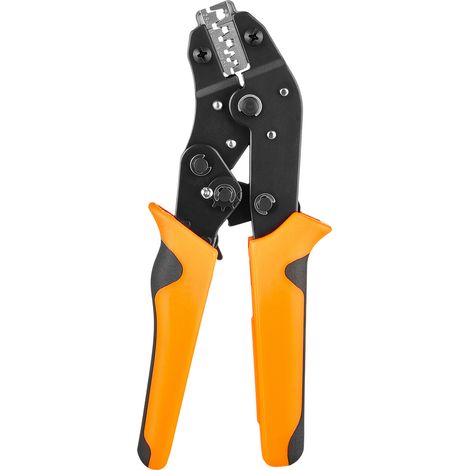 Mophorn Crimpadora de Terminales Eléctricos 0,25-4 mm², Herramienta de Crimpado con Trinquete para Cables, Presión Ajustable y Liberación Rápida, Compatible con Métrica y Sistema AWG (1/5)