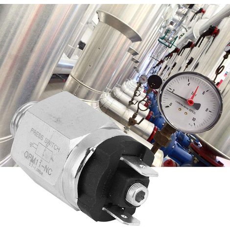 Pressostat d'Air Rétrable Normal Fermé G1 / 4in AC220V 48VAC OU DC, 100VA, 1500V, IP54, Plus Sûr, Durable et Fiable (1/4)