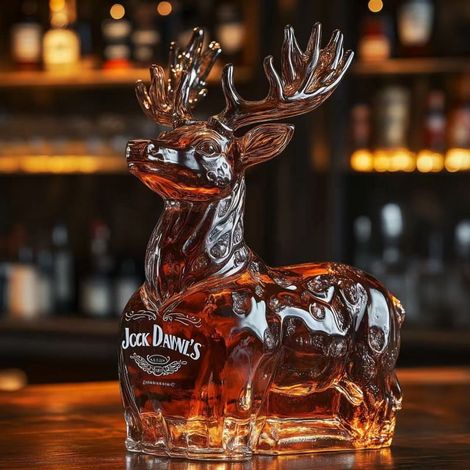 Carafe En Verre Borosilicaté - Forme De Cerf - Résistant À La Chaleur - Pour Décantation De Vin - Usage Domestique - 1 Pièce (1/5)