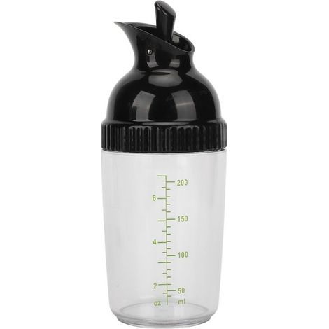 (Schwarzer) Salatdressing-Shaker - OKUMGGYJ - 200 ml - Schwarz - Auslaufsicher (1/5)