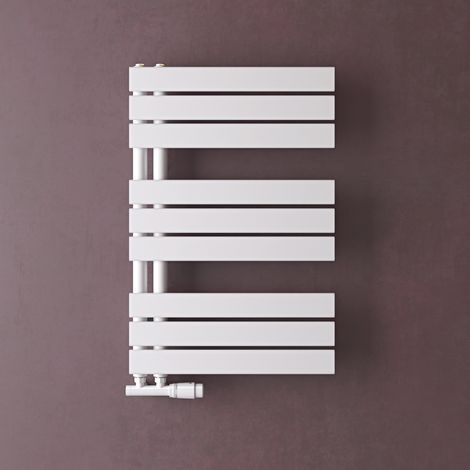 doporro Badheizkörper Badheizung Handtuchheizkörper 76x50cm Handtuchtrockner Handtuchwärmer Seitenanschluss Weiß 380 Watt (1/5)