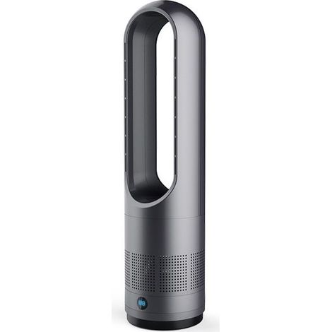 Ventilatore da 18 pollici, 1400 watt, modalità di raffreddamento e riscaldamento, raffreddamento rapido, display a LED, timer, portatile, grigio (1/5)
