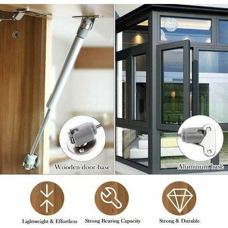 Amortizzatori a gas in lega di zinco e ABS, 100 N, 5 viti, massimo 100°, per sportelli di cucina, antiruggine e duraturi. (1/3)